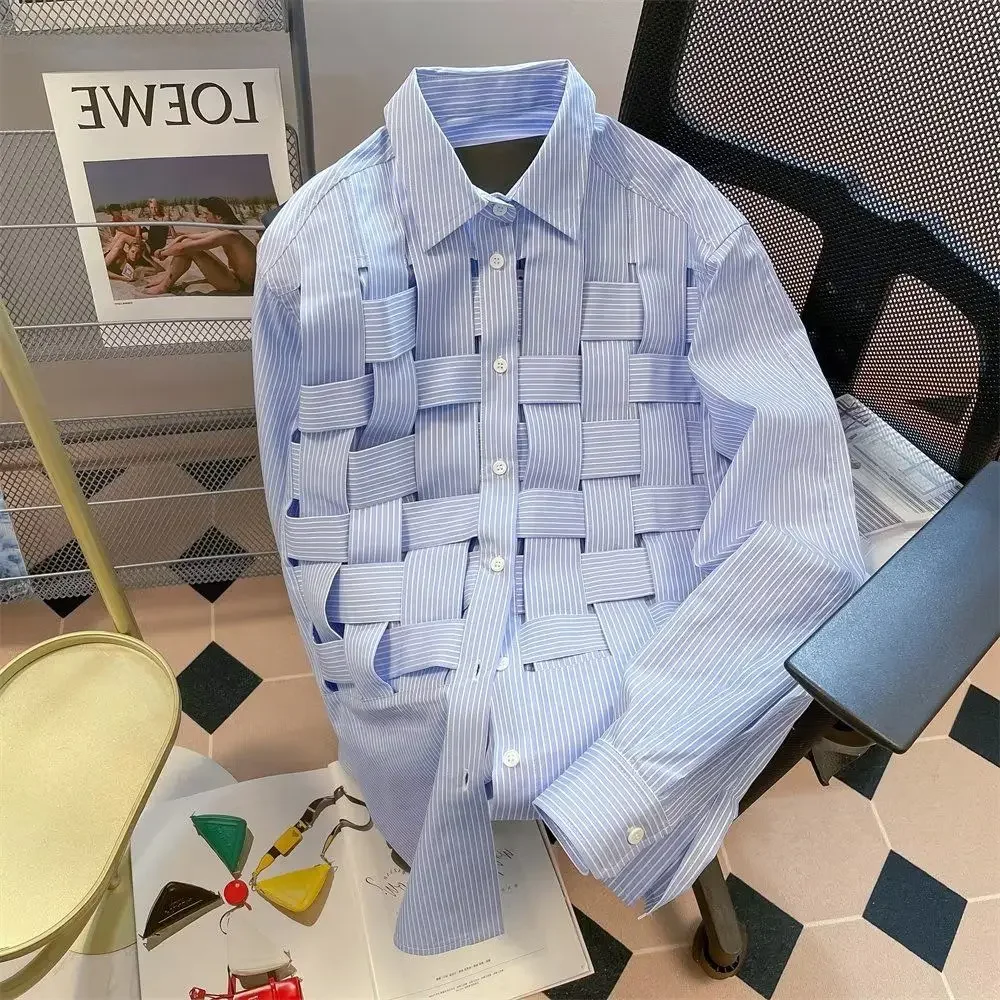 Summer Clothing Boutiques - メンズ長袖ストライプシャツ,ノベルティ,レトロ,ブティック,シンプルなスタイル,トラックスーツ,夏,2023