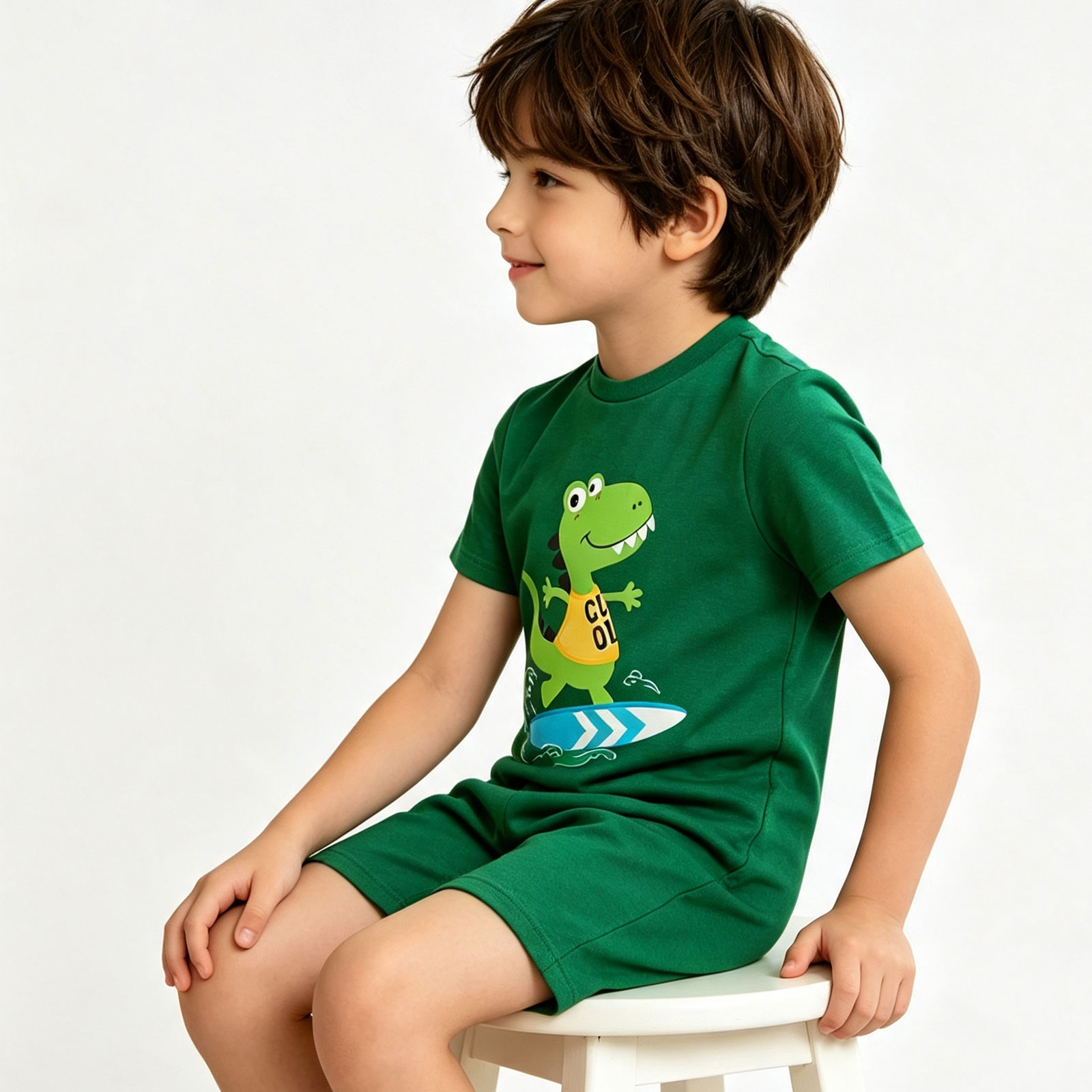 Summer Clothing Needs - 子供特別なニーズのある子供用適応服子供用ジャンプスーツ半袖恐竜プリントアンチストリップボディスーツホームウェア日常着