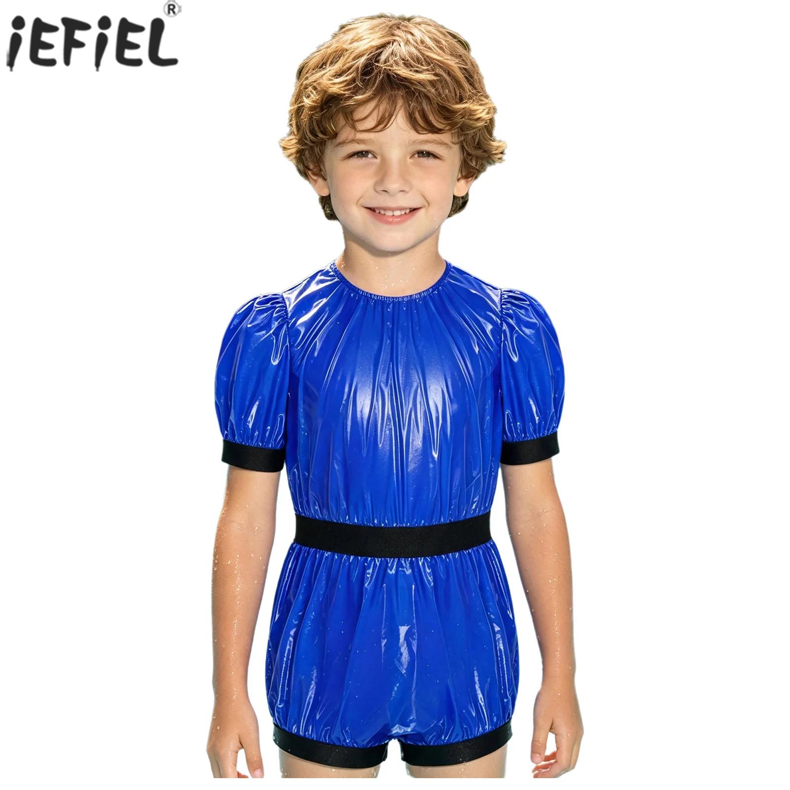 Summer Clothing Needs - 子供用防水特殊ニーズ対応服、パフスリーブ、バックジッパー、漏れ防止おむつカバーロンパース（男の子・女の子用）