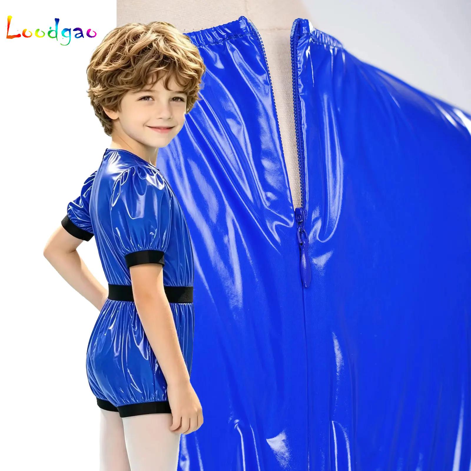 Summer Clothing Needs - 子供用防水おむつカバーボディスーツジャンプスーツ漏れ防止特殊ニーズ向けアダプティブ衣料半袖ジッパー光沢ロンパース