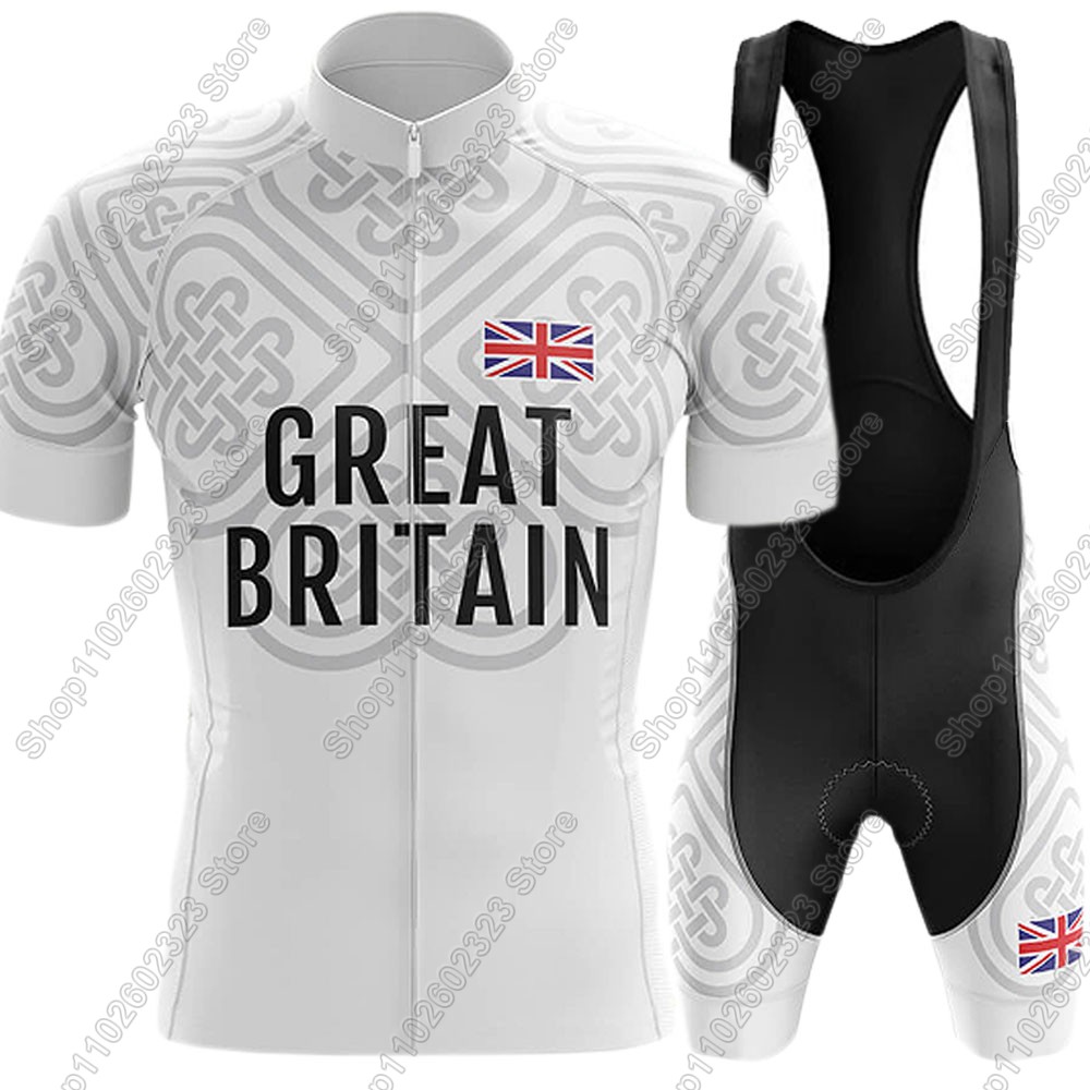 Summer Clothing Uk Men - イギリスチーム2025サイクリングジャージセット イギリスサマーバイクウェア ロードバイクシャツスーツ 自転車ビブショーツ MTB ロパ
