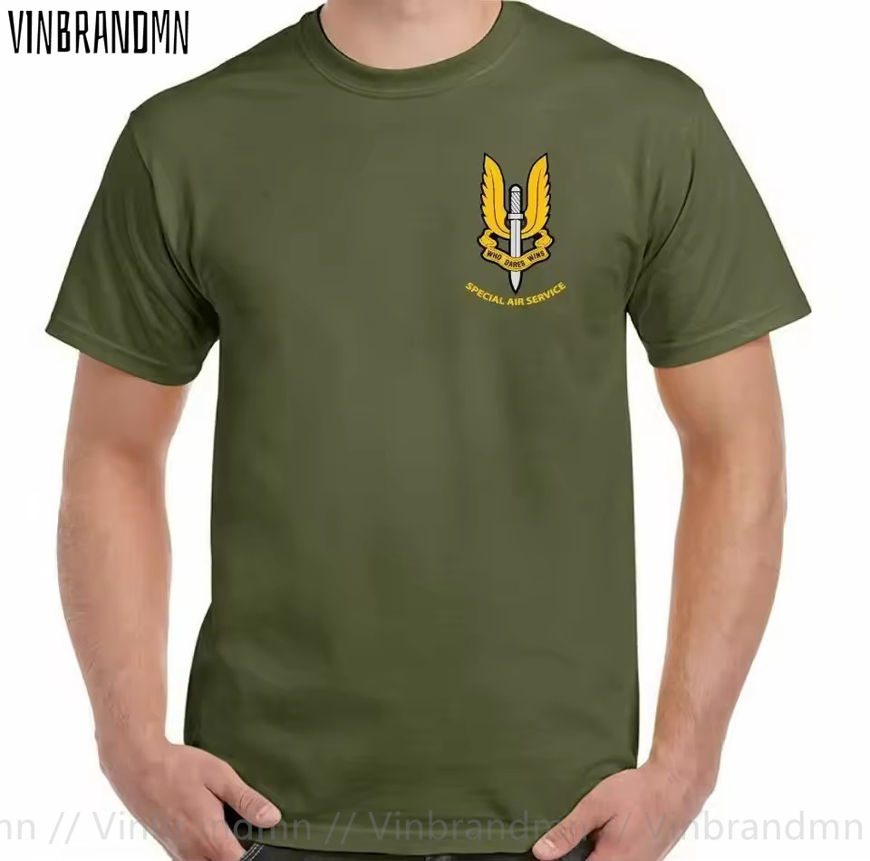 Summer Clothing Uk Men - 特別な航空サービス英国軍エリートファッションメンズ Tシャツクラシックヴィンテージ英国 SAS Tシャツカジュアル服夏の Tシャツ