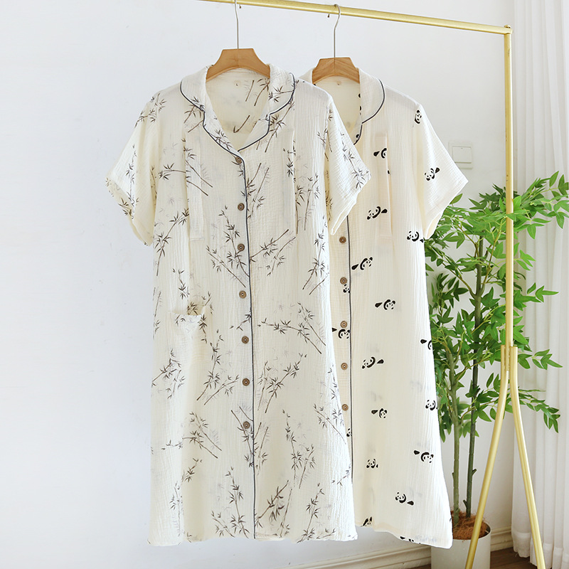 Summer Clothing Colors - 妊娠中の女性のための純綿のネグリジェ,母乳育児服,半袖,上質な花柄,夏