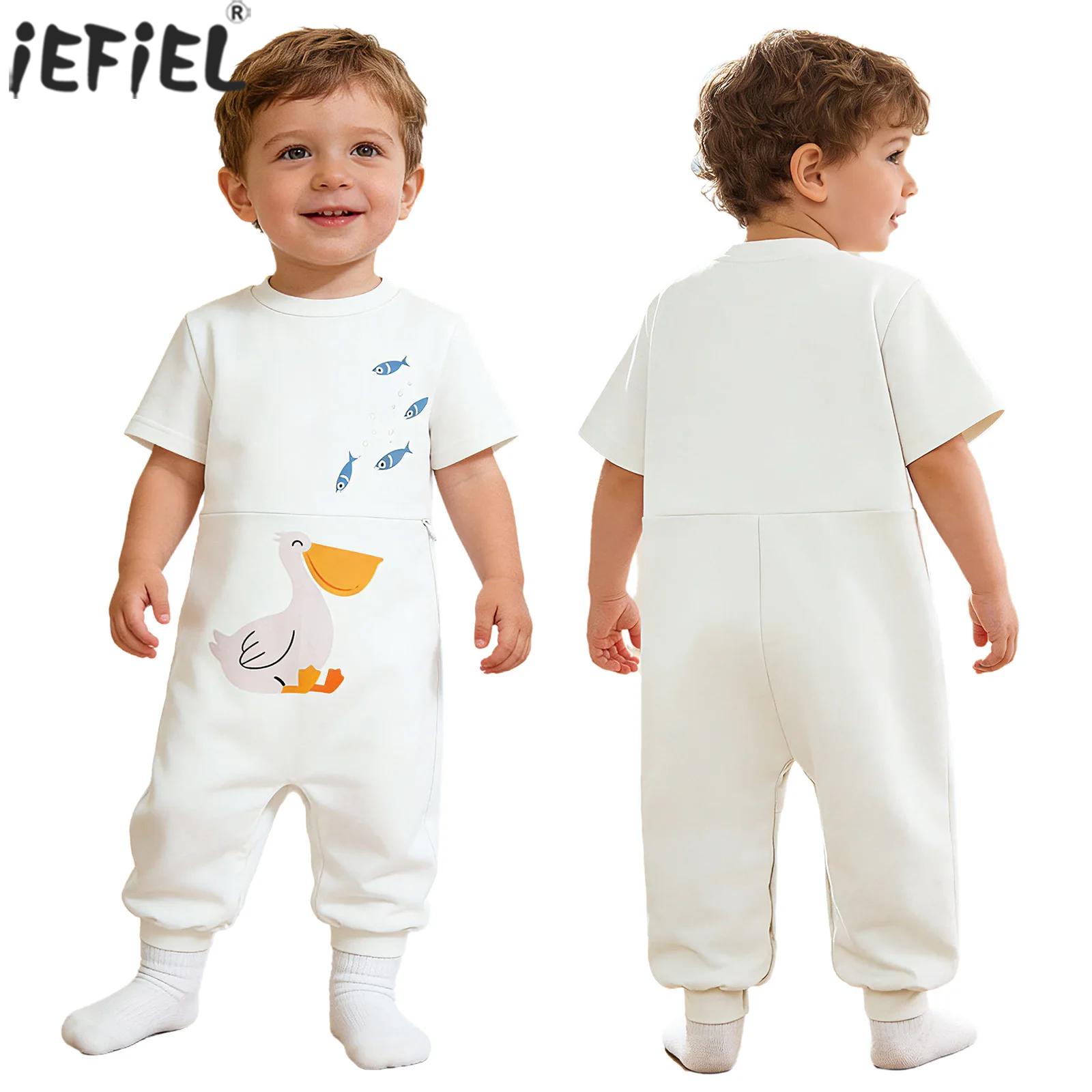 Summer Clothing Needs - 赤ちゃん男の子女の子特別なニーズのある子供向け適応服半袖ジッパー股開きチューブアクセス給餌ジャンプスーツ幼児キッズホームウェア