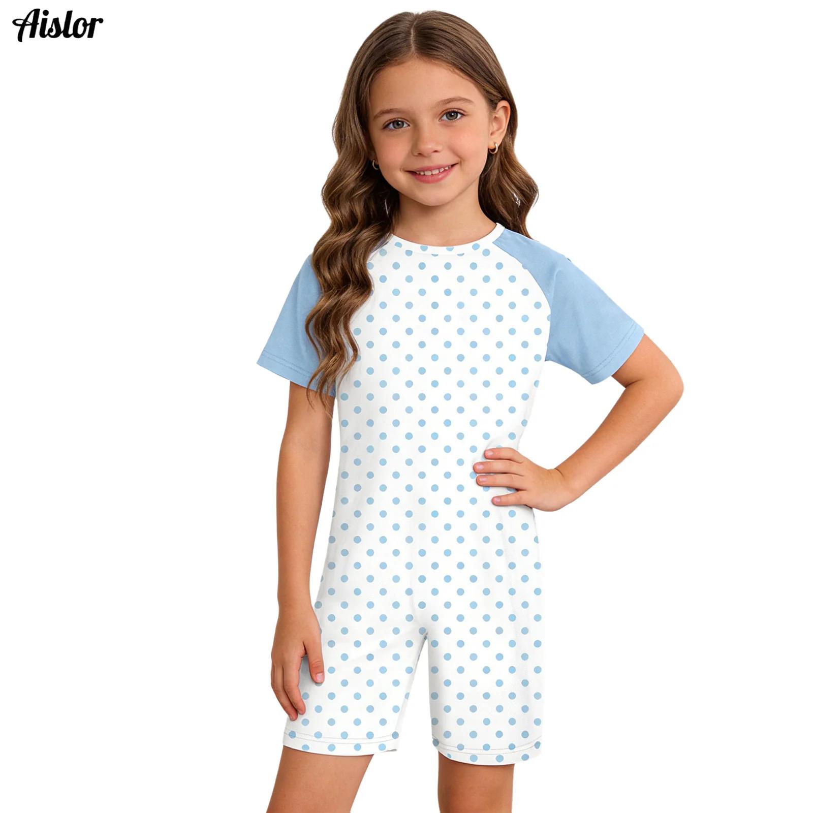 Summer Clothing Needs - 子供用特別支援服 かわいいプリント柄ロンパース 半袖 脱げにくいワンピースジャンプスーツ 一日中着用に最適