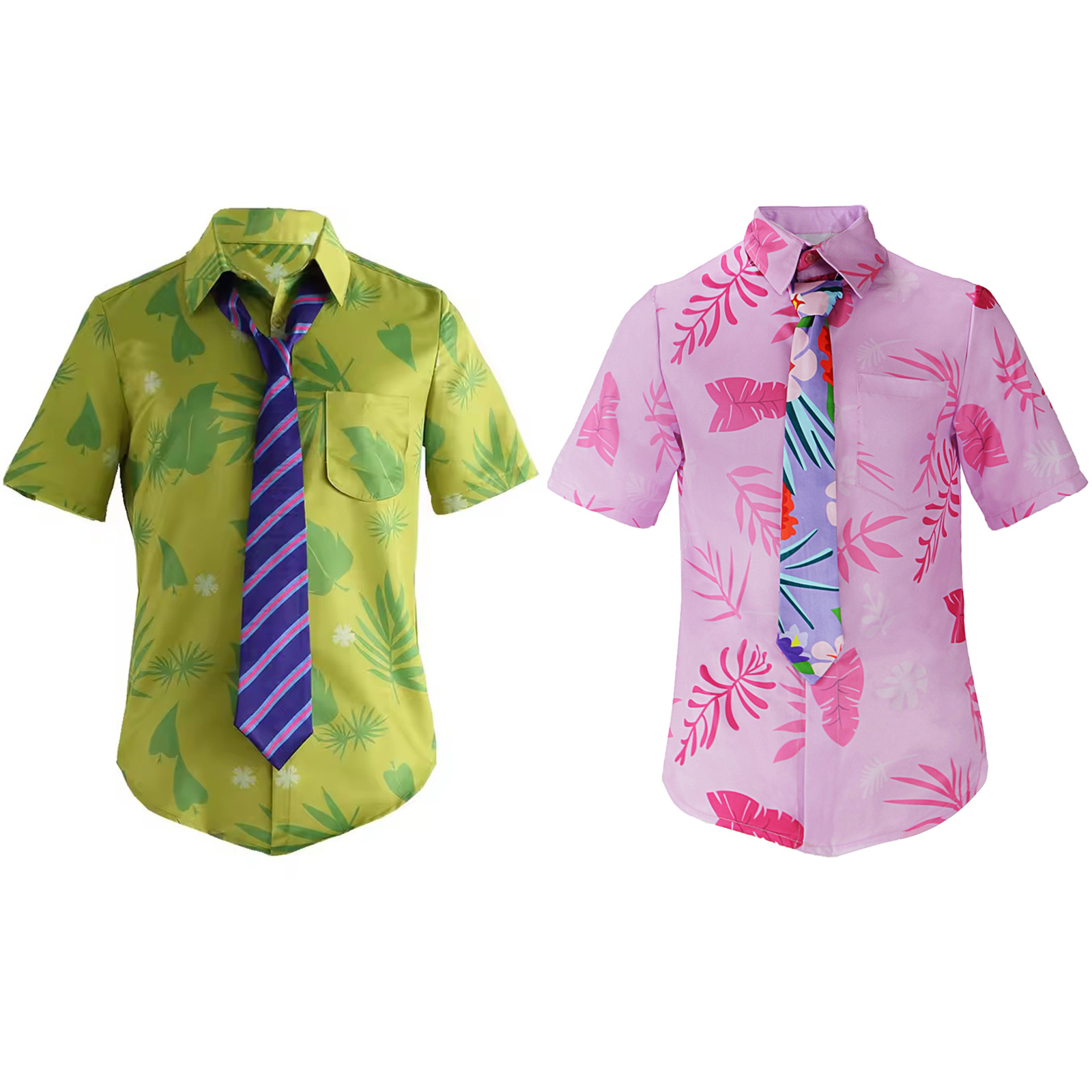 Beach Shirt Hawaiian - ハワイアンシャツ ミュージカルギタープリント メンズ パーティー 半袖 ビーチ