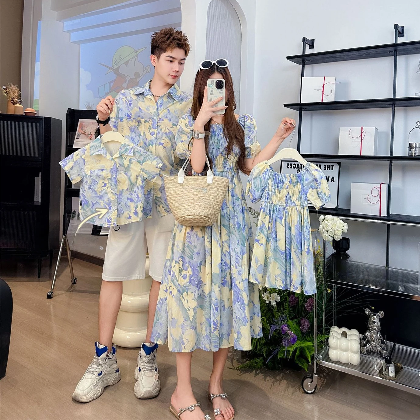 ホリデールック家族お揃い服休暇ママ娘女の子スモックドレスお父 - Summer Clothing Looks のレビューと価格