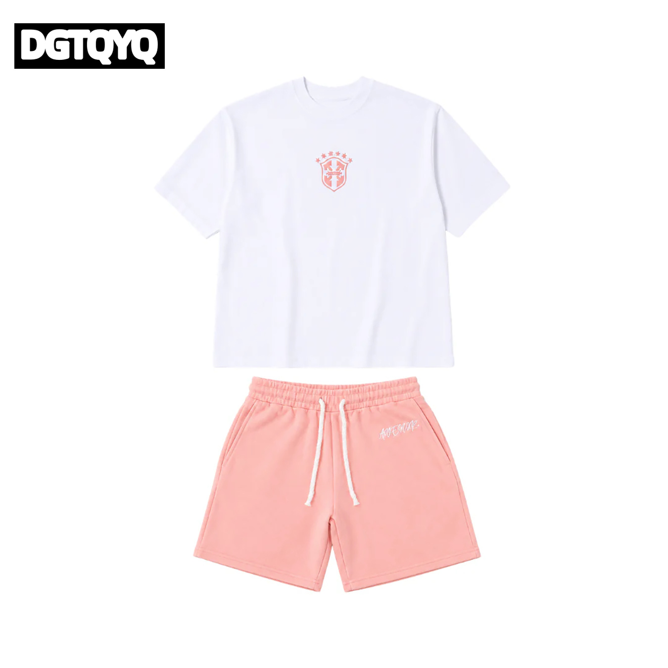メンズサマー新作ピンク刺繍入りカジュアルショーツストレートル - Summer Clothing For Petite Women のレビューと価格