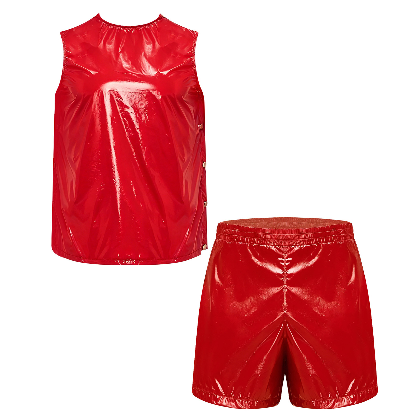 男性用防水汗止め2ピースセット タンクトップとサイドボタンボ - Summer Clothing Needs のレビューと価格