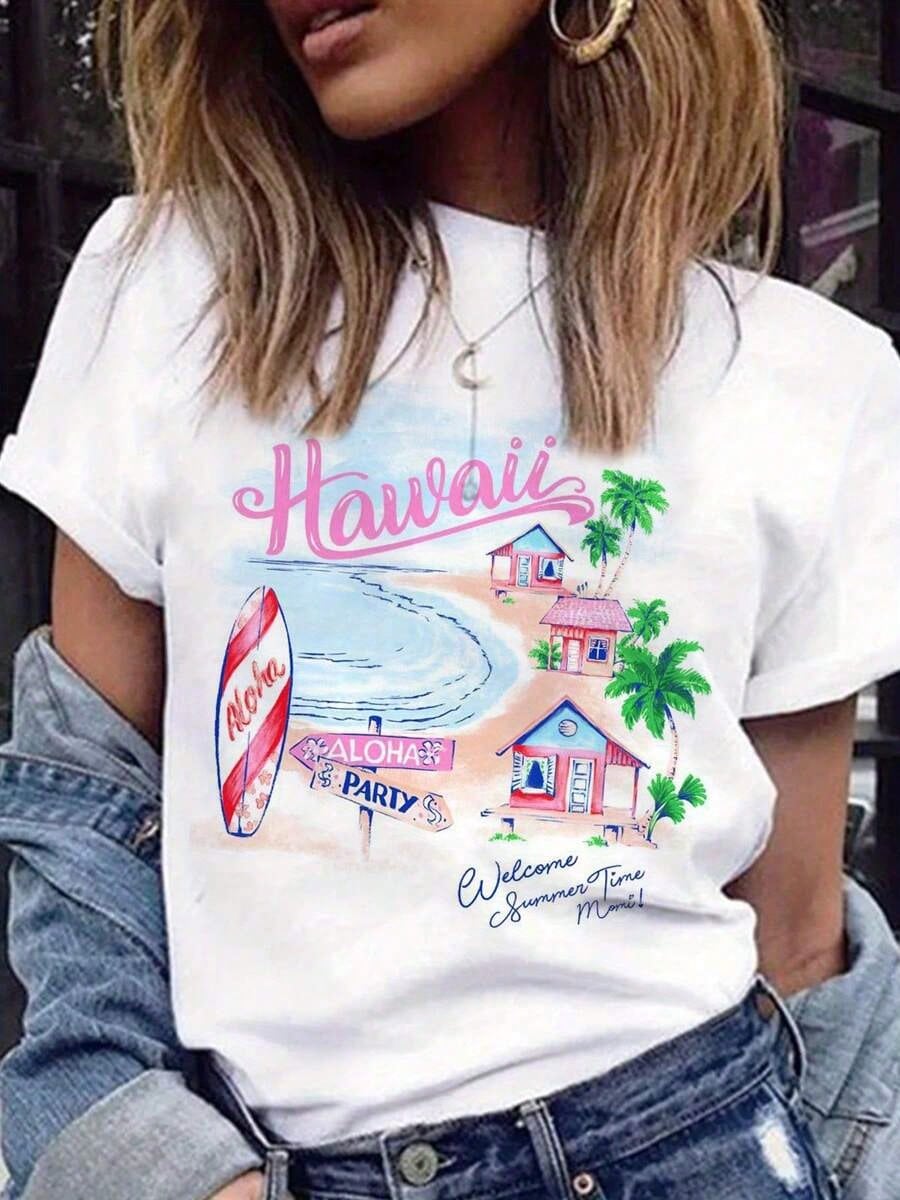 Concise レディース ハワイアン ビーチ プリント シ - Beach Shirt Hawaiian のレビューと価格