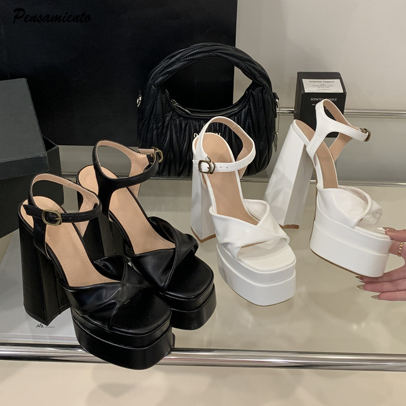 スタースタイルのファッションダブルプラットフォームウェッジ女 - Summer Clothing For Petite Women のレビューと価格