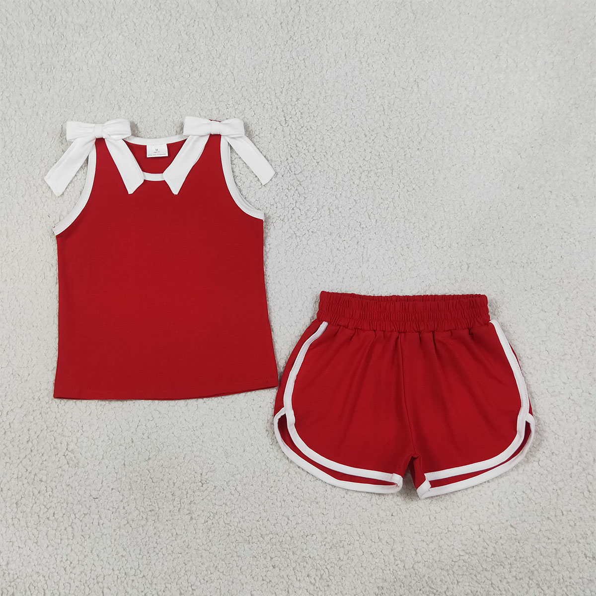 ブティックベビーガール服 キッズファッション 赤白リボン コ - Summer Clothing Boutiques のレビューと価格