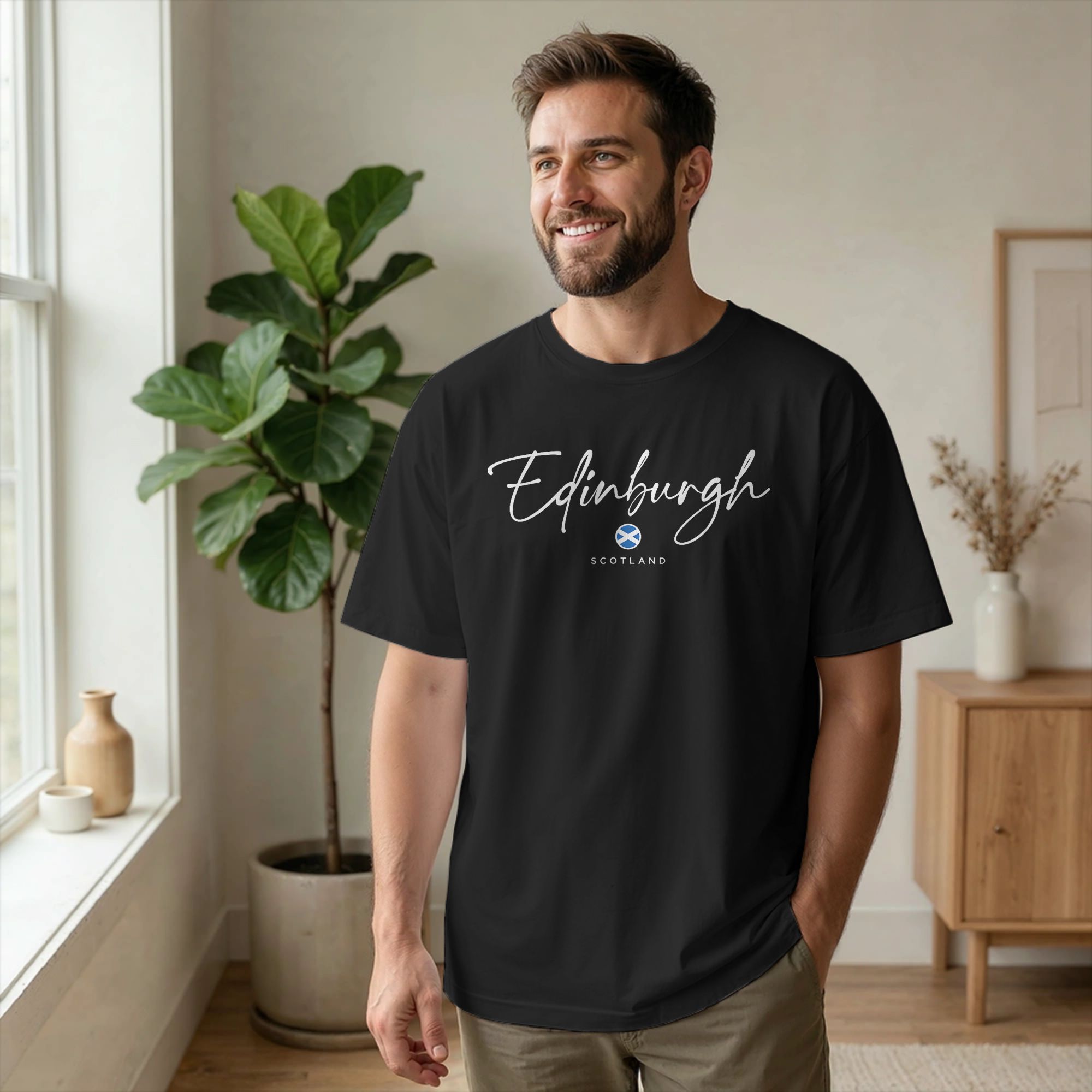 男性エディンバラスコットランド英国 Tシャツ英国旗綿服ヴィン - Summer Clothing Uk Men のレビューと価格