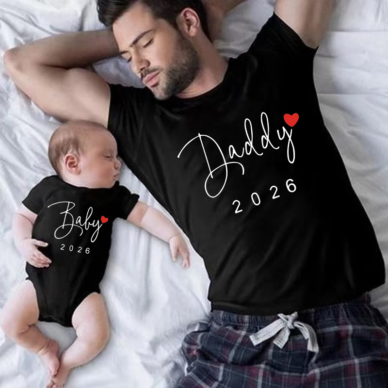 面白い赤ちゃんパパママ 2026 家族お揃い服シンプルな妊娠 - Summer Clothing Looks のレビューと価格
