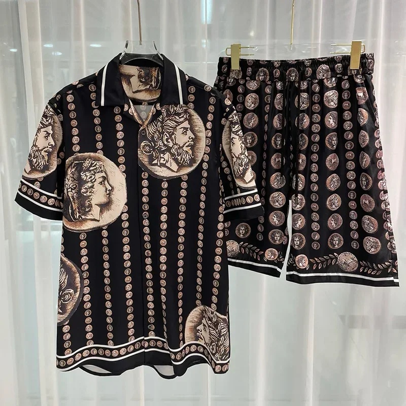 ロイヤルラグジュアリーメンズシャツセット ヴィンテージ柄キャ - Beach Shirt Hawaiian のレビューと価格
